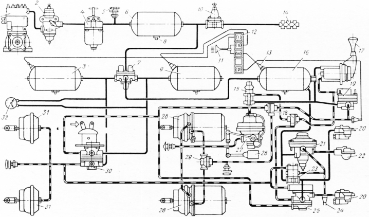 Автомобиль валдай схема тормозной системы